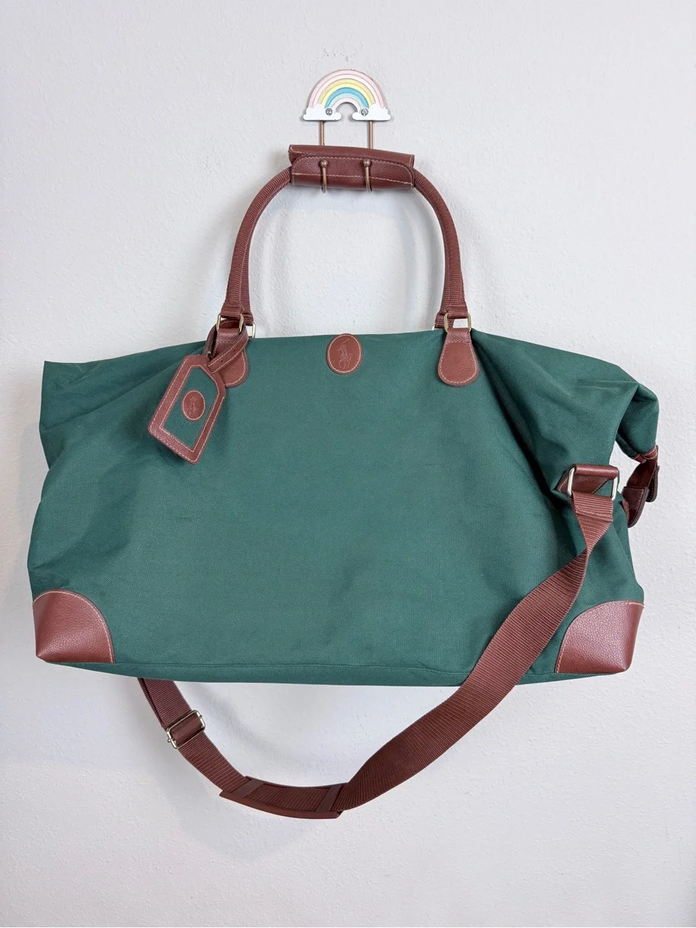 Ralph Lauren Fragrances Green Nylon Weekender Bag